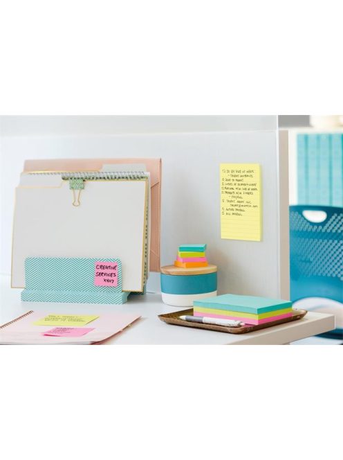 Öntapadó jegyzettömb, 102x152 mm, 100 lap, vonalas, 3M POSTIT, sárga (LP6601)