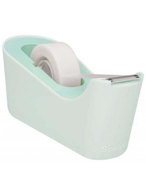 Ragasztószalag-adagoló, asztali, feltöltött, 3M SCOTCH "C18", menta (LPC180400)