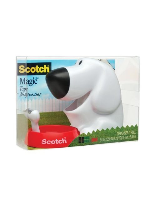 Ragasztószalag-adagoló, asztali, feltöltött, 3M SCOTCH "C31", kutya (LPC31D)
