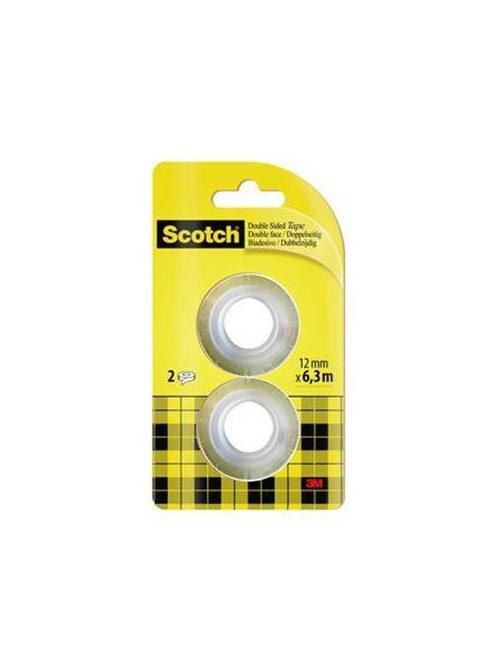 Ragasztószalag, kétoldalas, utántöltő, 12 mm x 6,3 m, 3M SCOTCH (LPM136R2)