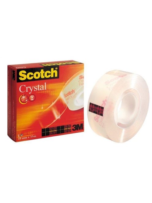 Ragasztószalag, 19 mm x 33 m, 3M SCOTCH "Crystal" (LPM60019)