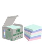 Öntapadó jegyzettömb, 76x76 mm, 6x100 lap, környezetbarát, 3M POSTIT "Nature", vegyes pasztell színek (LPN6541GB)