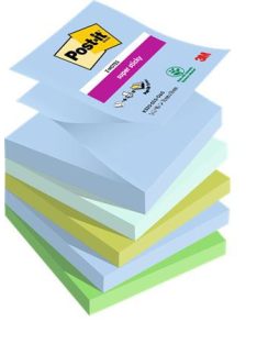   Öntapadó jegyzettömb, "Z", 76x76 mm, 5x90 lap, 3M POSTIT "Super Sticky Oasis", vegyes színek (LPR3305SSOAS)