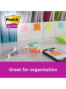   Öntapadó jegyzettömb, "Z", 76x76 mm, 5x90 lap, 3M POSTIT "Super Sticky Oasis", vegyes színek (LPR3305SSOAS)
