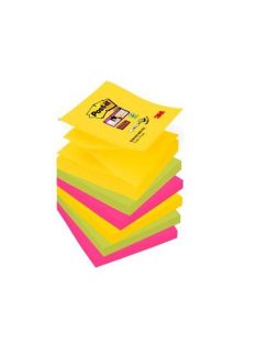   Öntapadó jegyzettömb, "Z", 76x76 mm, 6x90 lap, 3M POSTIT, "Super Sticky Carnival" (LPR3306SSR)