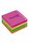 Öntapadó jegyzettömb, 76x76 mm, 400 lap, TARTAN, vegyes neon színek (LPT7676CN)