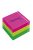 Öntapadó jegyzettömb, 76x76 mm, 100 lap, 6 tömb/cs, TARTAN, vegyes neon színek (LPT7676N)
