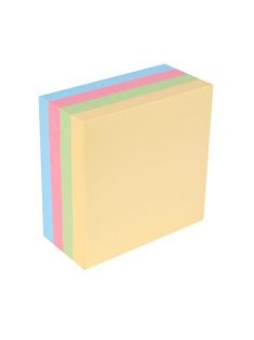   Öntapadó jegyzettömb, 75x75 mm, 400 lap, VICTORIA OFFICE, pasztell (LV7575P4)