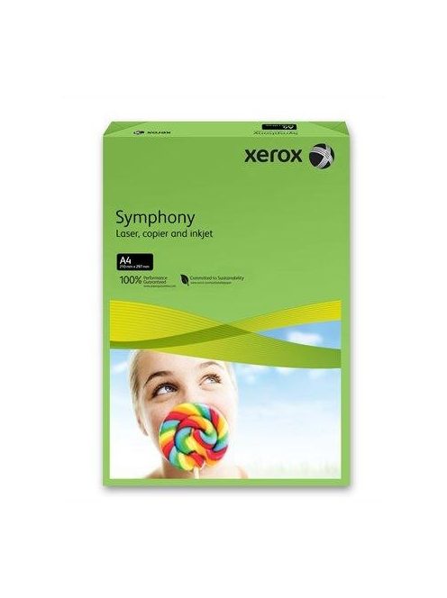 Fénymásolópapír, színes, A4, 80 g, XEROX "Symphony", sötétzöld (intenzív) (LX93951) (LX93951)