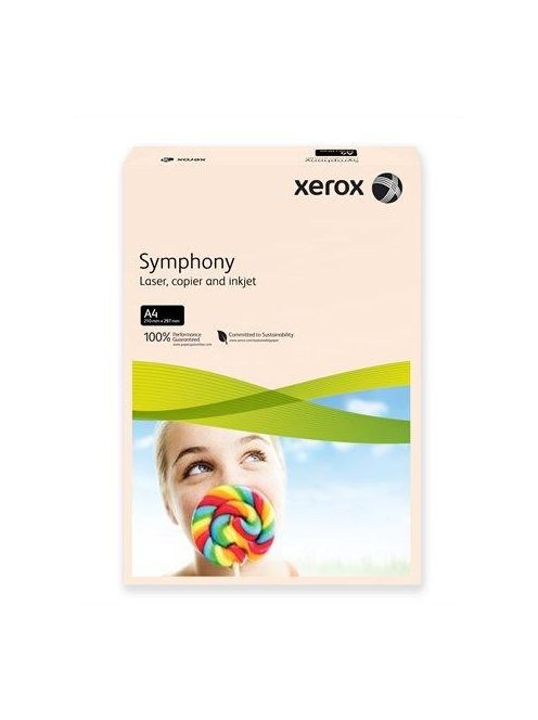 Másolópapír, színes, A4, 80 g, XEROX "Symphony", lazac (pasztell) (LX93962) (LX93962)