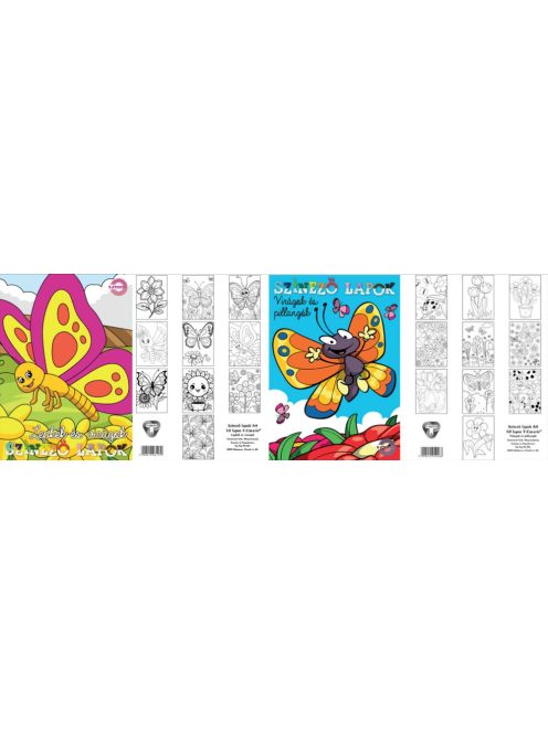 Színező lapok T-Creativ A/4 10 lapos, virágok és pillangók lepkék és virágok