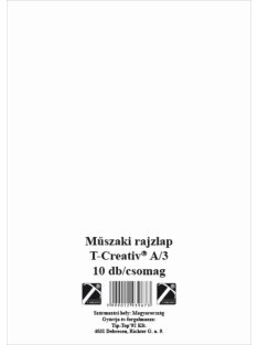   Műszaki rajzlap T-Creativ A310 "190 g-os, famentes, A/3 ;10 ív/csom." 939673