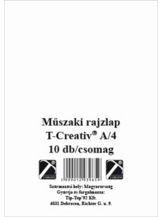   Műszaki rajzlap T-Creativ A410 190 g-os, famentes,A/4 10ív/csom. 939659