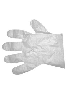 Fóliakesztyű, egyszer használatos, 100 db (ME105)