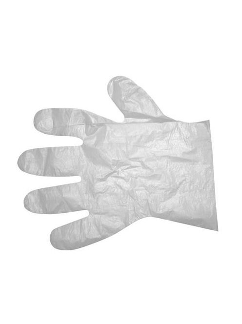 Fóliakesztyű, egyszer használatos, 100 db (ME105)