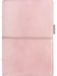   Kalendárium, gyűrűs, betétlapokkal, personal méret, FILOFAX, "Domino" Soft", pasztell rózsaszín (NFX022577)