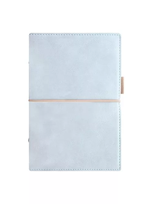 Kalendárium, gyűrűs, betétlapokkal, pocket méret, FILOFAX, "Domino" Soft", pasztellkék (NFX022582)
