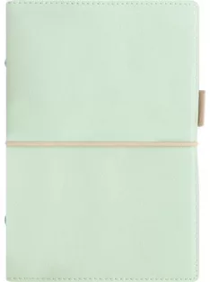   Kalendárium, gyűrűs, betétlapokkal, pocket méret, FILOFAX, "Domino" Soft", pasztellzöld (NFX022583)
