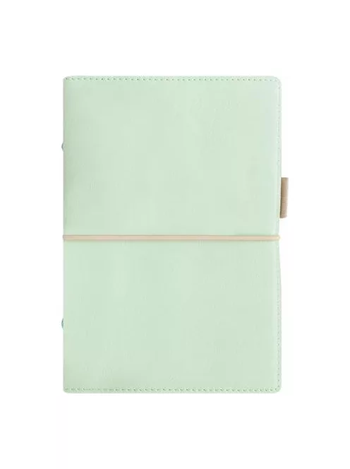 Kalendárium, gyűrűs, betétlapokkal, pocket méret, FILOFAX, "Domino" Soft", pasztellzöld (NFX022583)