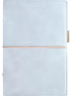   Kalendárium, gyűrűs, betétlapokkal, A5 méret, FILOFAX, "Domino" Soft", pasztellkék (NFX022603)