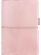 Kalendárium, gyűrűs, betétlapokkal, A5 méret, FILOFAX, "Domino" Soft", pasztell rózsaszín (NFX022604)