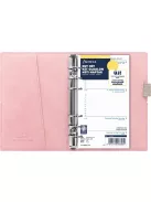 Kalendárium, gyűrűs, betétlapokkal, A5 méret, FILOFAX, "Domino" Soft", pasztell rózsaszín (NFX022604)