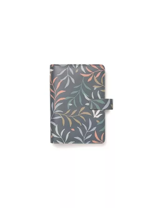 Kalendárium, gyűrűs, betétlapokkal, personal méret, FILOFAX "Botanical", sötétkék (NFX022645)