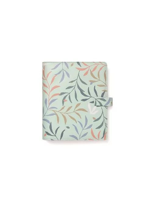 Kalendárium, gyűrűs, betétlapokkal, A5, FILOFAX "Botanical", menta (NFX022649)