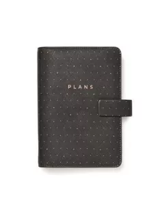   Kalendárium, gyűrűs, betétlapokkal, personal méret, FILOFAX "Moonlight", fekete (NFX022654)