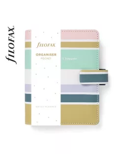   Kalendárium, gyűrűs, betétlapokkal, pocket méret, FILOFAX "Good Vibes" (NFX022685)