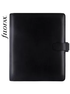   Kalendárium, gyűrűs, betétlapokkal, A5, FILOFAX "Metropol", fekete (NFX026968)