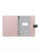 Kalendárium, gyűrűs, betétlapokkal, personal méret, FILOFAX, "Confetti", fekete (NFX028722)