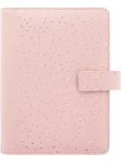 Kalendárium, gyűrűs, betétlapokkal, pocket méret, FILOFAX, "Confetti", rózsakvarc (NFX028725)
