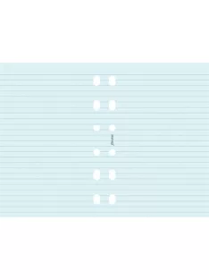   Kalendárium betét, jegyzetlap, personal méret, vonalas, FILOFAX, kék (NFX133001)