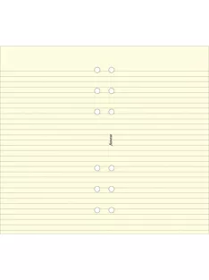   Kalendárium betét, jegyzetlap, personal méret, vonalas, FILOFAX, krémszín (NFX133053)