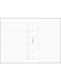   Kalendárium betét, jegyzetlap, pocket méret, vonalas, FILOFAX, fehér (NFX213008)