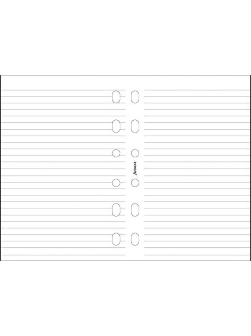 Kalendárium betét, jegyzetlap, pocket méret, vonalas, FILOFAX, fehér (NFX213008)