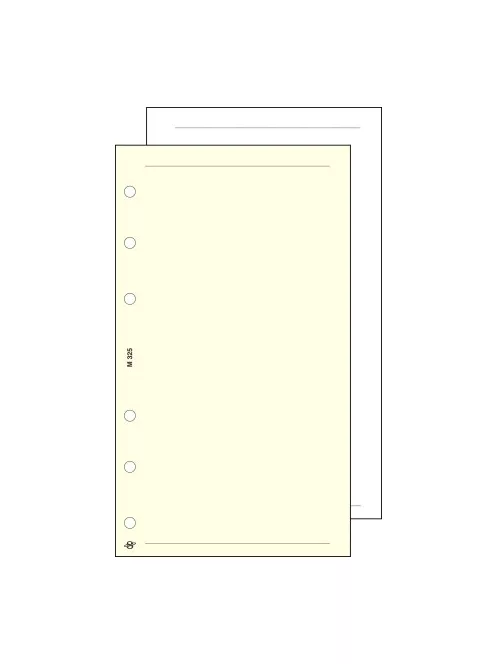 Kalendárium betét, jegyzetlap, "L", sima, SATURNUS, chamois (NKL325)