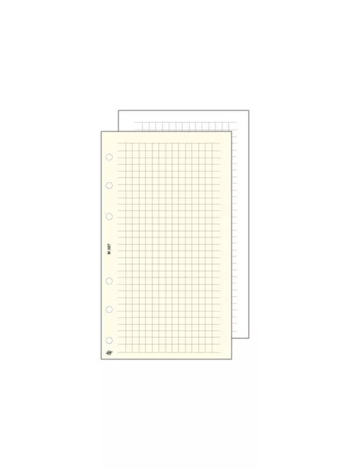 Kalendárium betét, jegyzetlap, "L", kockás, SATURNUS, fehér (NKL327F)