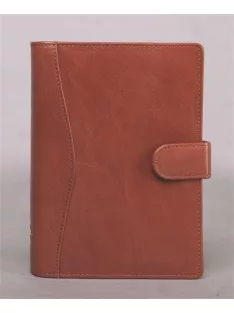   Kalendárium, gyűrűs, betétlapokkal, "M", marhabőr, SATURNUS, "212", barna (NKM212B)