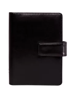   Kalendárium, gyűrűs, betétlapokkal, "M", műbőr, SATURNUS, "223", fekete