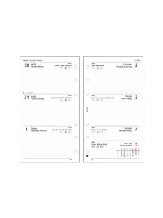   Kalendárium betét, tervező, heti, "M", SATURNUS, fehér 2025