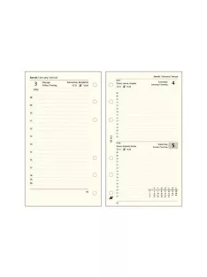   Kalendárium betét, tervező, napi, "M", SATURNUS, chamois 2025