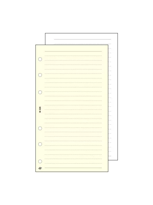 Kalendárium betét, jegyzetlap, "M", vonalas, SATURNUS, chamois (NKM326)