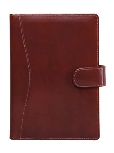   Kalendárium, gyűrűs, betétlapokkal, "M", újrahasznosított bőr, SATURNUS, "418", barna (NKM418B)