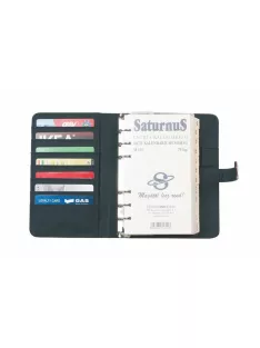  Kalendárium, gyűrűs, betétlapokkal, "M", műbőr, SATURNUS, "437", barna (NKM437B)