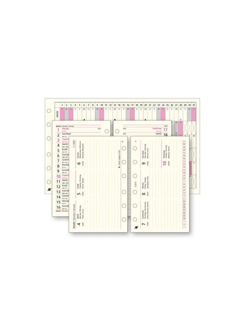 Kalendárium betét, tervező, heti, "S", SATURNUS, chamois 2024 (NKS311)