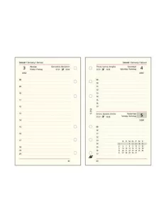   Kalendárium betét, tervező, napi, "S", SATURNUS, chamois 2025