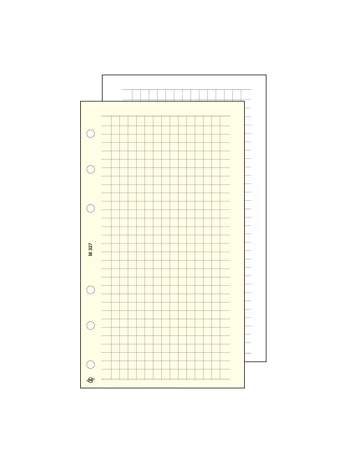 Kalendárium betét, jegyzetlap, "S", kockás, SATURNUS, chamois (NKS327)