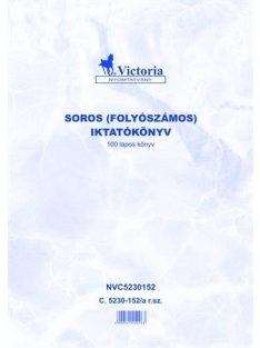   Nyomtatvány, iktatókönyv, 100 lap, A4,  "C.5230-152" (NVC5230152) (NVC5230152)
